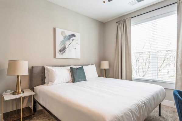 Arrive to a freshly made bed and nice fluffy pillows