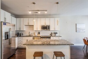 Fully equipped kitchen so you can cook (or not!)