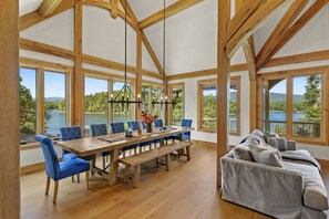Dining room table seats 12. Awesome panoramic lake and mountain views