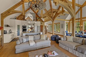 Open floor plan kitchen, family room, dining room