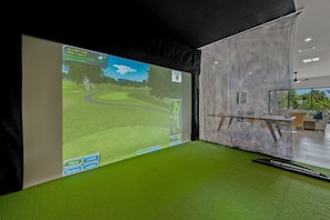 Game Room - Sports/Golf Simulator & Ping Pong