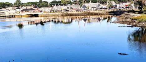 View of the Kennebunk River from the sunroom. Watch the tides roll in and out!