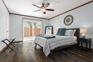 Primary bedroom with access to the private pool.