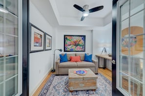 Third bedroom/office with comfortable Queen sleeper sofa. Desk for remote worker