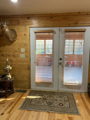 Back doors, leading into screened in porch 