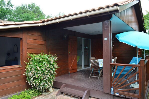 Chalet bois 2 chambres village club Khélus Bassin d'Arcachon