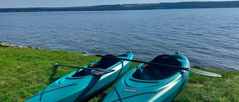 Kayaks, paddle boards and life jackets included!