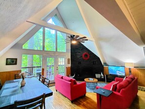 Main Floor Living Room and Dining Area