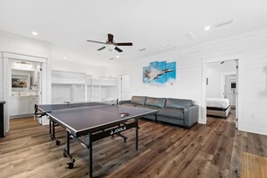 Game Room/ Bunk Area with Ping Pong Table and Game Console