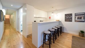 Light and bright dining area and a kitchenette to provide you with the necessities for a lovely stay #airbnb #airbnbporto #portugal #pt #porto