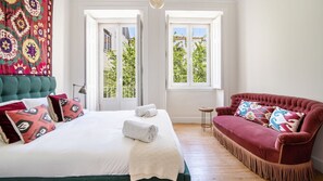 A naturally bright bedroom looking out onto Lisbon's greenery #airbnb #airbnblisbon #portugal #pt #lisbon