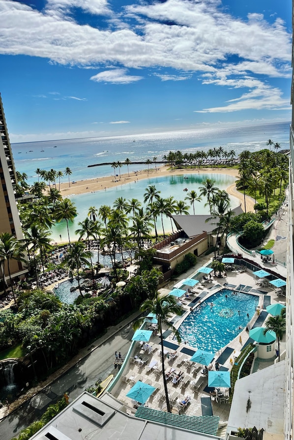 View from the lanai (balcony) of the unit on the 11th floor looking to the right