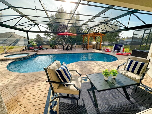 Enjoy the morning light in our newly expanded lanai - one of the largest in Windsor Hills!