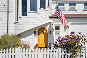 Front door and entry way