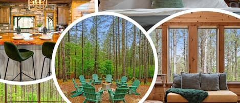 The Nomi Lodge is your quintessential Broken Bow memory maker - whether you're visiting Hochatown in the warm months or the cooler ones, we just know you and your family will love it here. This 7-bed cabin is rarely available - so book today.