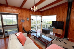 Upstairs lounge - sunroom - deck - ocean views