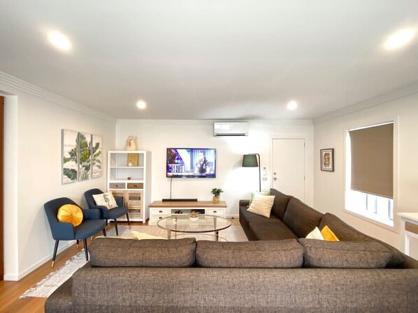 Lounge complete with free Foxtel and Netflix