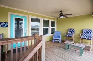 Plenty of seating on the deck for the whole family
