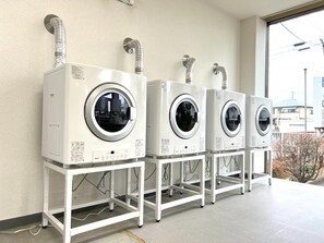 Installed a gas dryer. Free use of washing machine and dryer