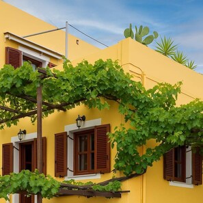View of the exterior – Facade with garden and lush greenery.

