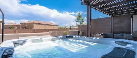 Relax in your own private hot tub on back patio