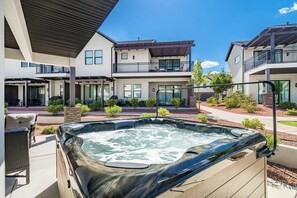 Kick back and relax in a nice private hot tub