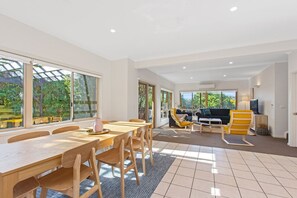 Open plan dining and living area