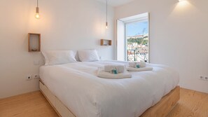 Wake up to a beautiful and bright view in the comfiness of this double size bed #airbnb #airbnblisbon #portugal #pt #lisbon