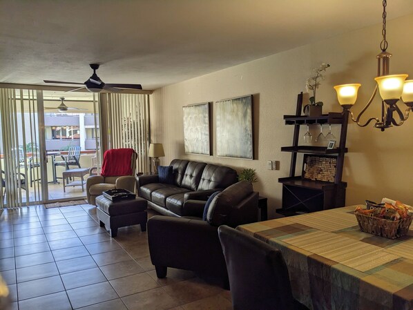 View of Living Room from Dining Area