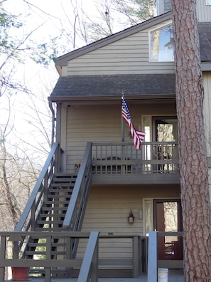 Front view of upstairs condo unit. 