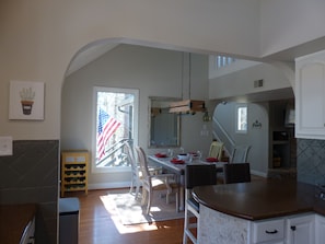 Kitchen view to dining area
