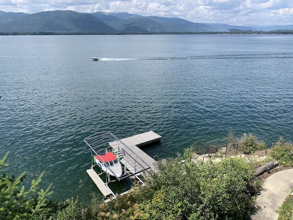 Private dock on deep water for your use. You can see Sandpoint & Schweitzer 