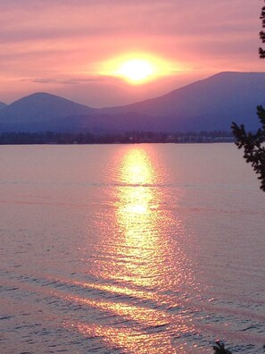 Full sunset views from the main home deck and dock 