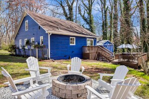 Enjoy our new outdoor fire pit & relax with friends & family:)