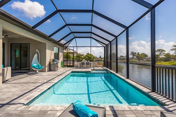 Private heated pool vacation rental in Cape Coral, Florida