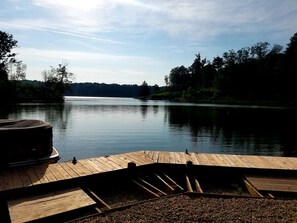 View from down at the dock