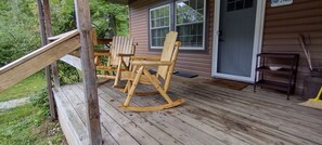 Rocking chairs on covered front porch