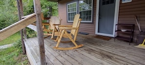 Rocking chairs on covered front porch