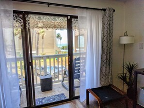 Sliding door to balcony.