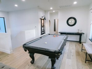 Pool table in upstairs living room