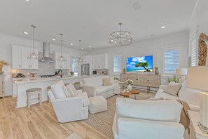 Spacious open concept living area