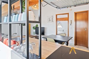 Modern & Functional Layout – Thoughtfully designed space featuring a stylish divider that separates the sleeping and living areas while maintaining an open flow.