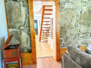 Hallway leading from living room to sitting area/dining room 