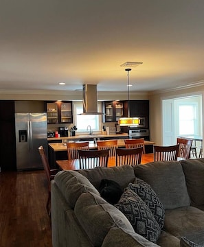 View of modern kitchen area.
