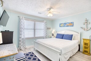 Bedroom One: King bed