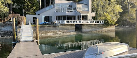 House from the water on the newly refurbished dock