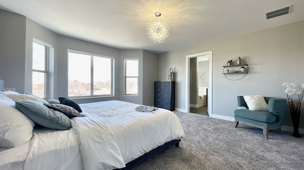 The main master bedroom with attached bath.