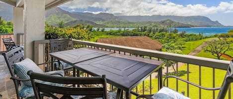 Hanalei Bay Resort #4322 - Ocean View Dining Lanai - Parrish Kauai