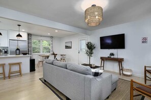 Living Room Accessibly Situated near the Kitchen