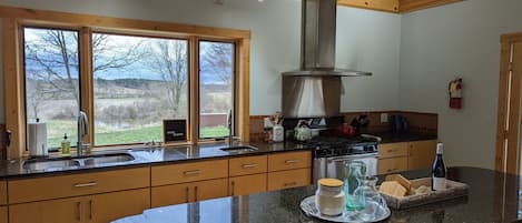 Incredible luxury kitchen with epic views to enjoy while you cook!